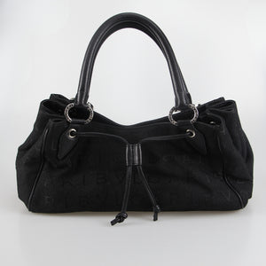 Bvlgari Black Logo Mania Canvas Handbag