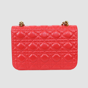 Red La Skin Leather DiorAddict Handbag