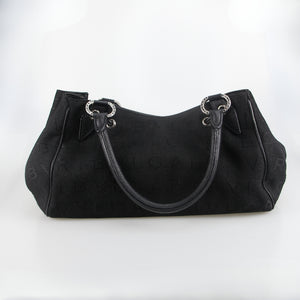 Bvlgari Black Logo Mania Canvas Handbag