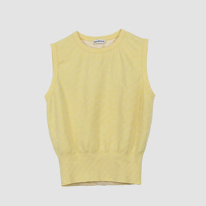 Balenciaga Yellow Sleeveless Knit Top