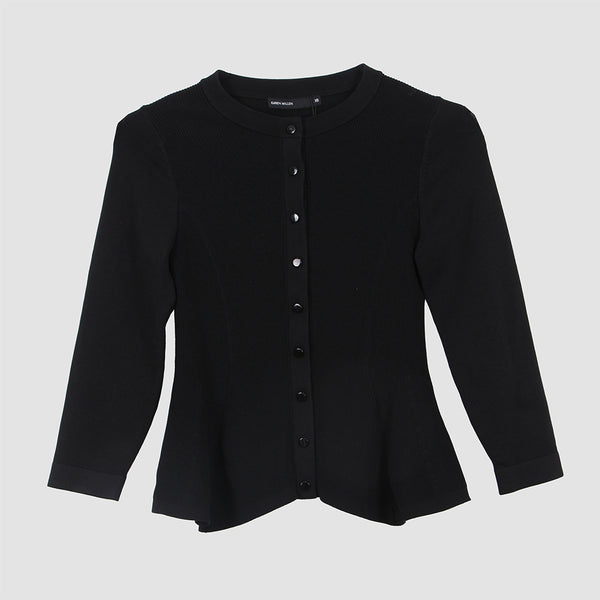 Black Button Up Cardigan Top