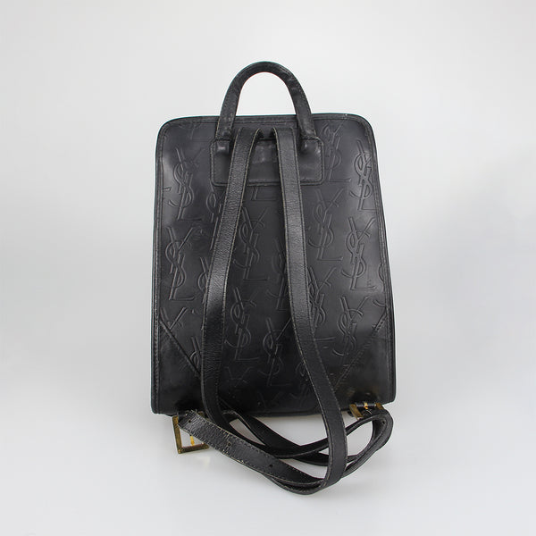 Black Opium Leather Backpack