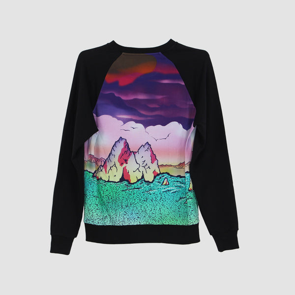 Mars Print Long Sleeve Sweatshirt Top