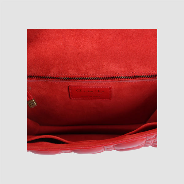 Red La Skin Leather DiorAddict Handbag