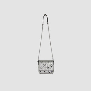 Python Embosed Leather Lasercut Flap Bag