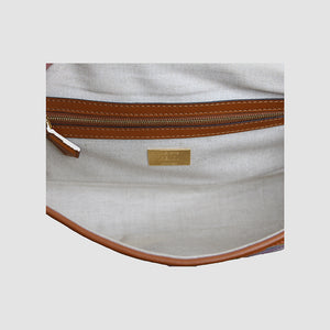 Kuban Canvas Vitello King FF Embroidered Baguette Grezzo