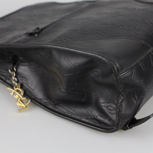 Black Opium Leather Backpack