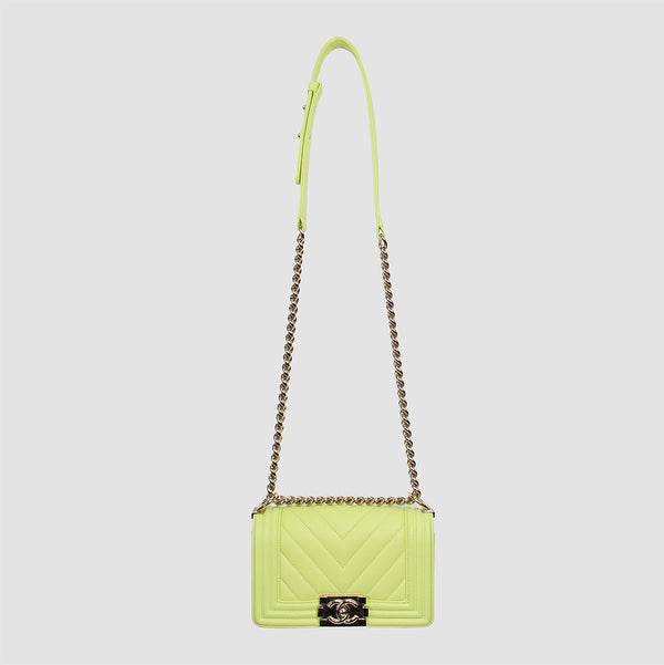 Le Boy Chevron Small Flap Bag