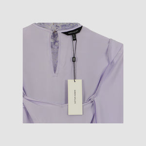 Karen Millen Purple Embroidered Bib Detail Blouse Top