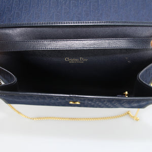 Blue Trotter Canvas Leather Chain Shoulder Bag