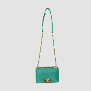 Le Boy Chevron Small Flap Bag