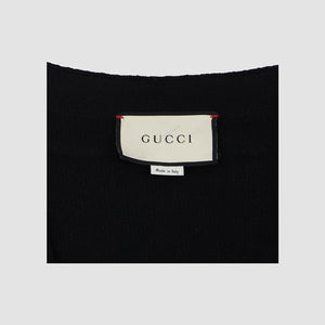 Gucci Black All Over Embellished Knit Cardigan