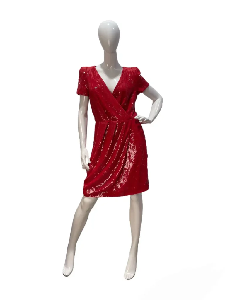 Cue Red Sequin Embellished Party Dress