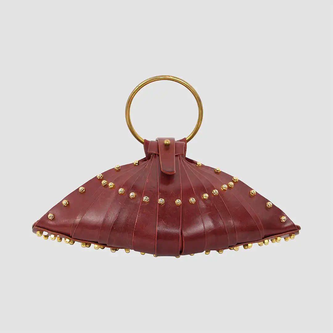 Una Burke Merlot Burgundy Shell Bag