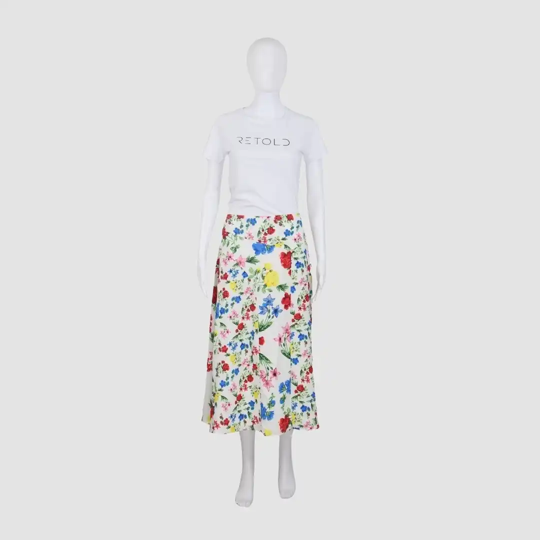 Calvin Klein Multicolor Floral Print Skirt