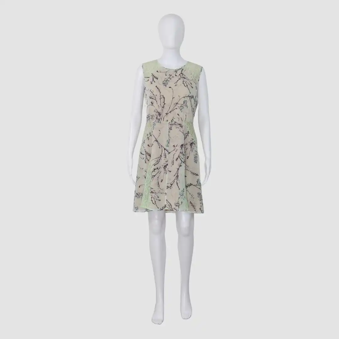 BCBG Maxazria Multicolor Floral Print Sleeveless Mini Dress