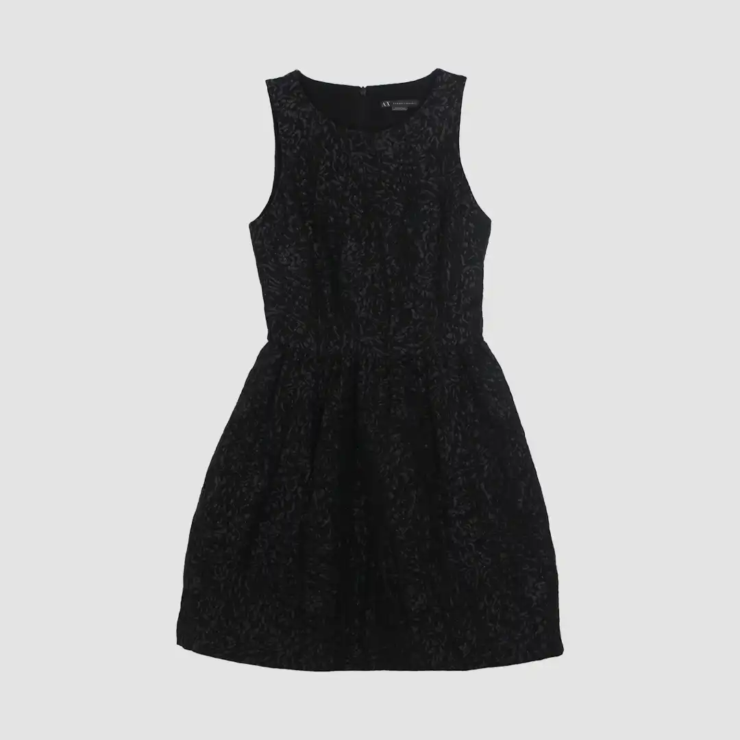 Armani Exchange Black SLeeveless Midi Dress