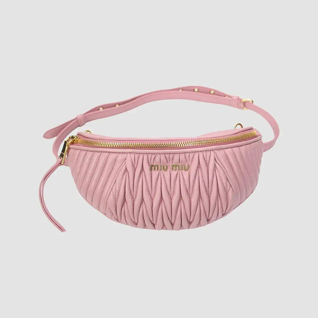 Miu Miu Orchid Pink Nappa Matelasse Rider Belt Bag