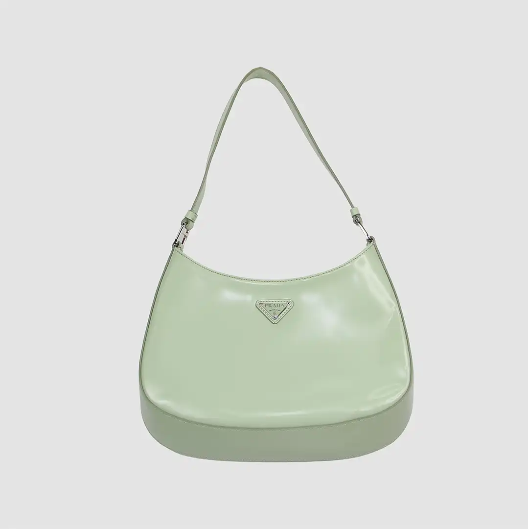 Prada Aqua Green Brushed Cleo Handbag