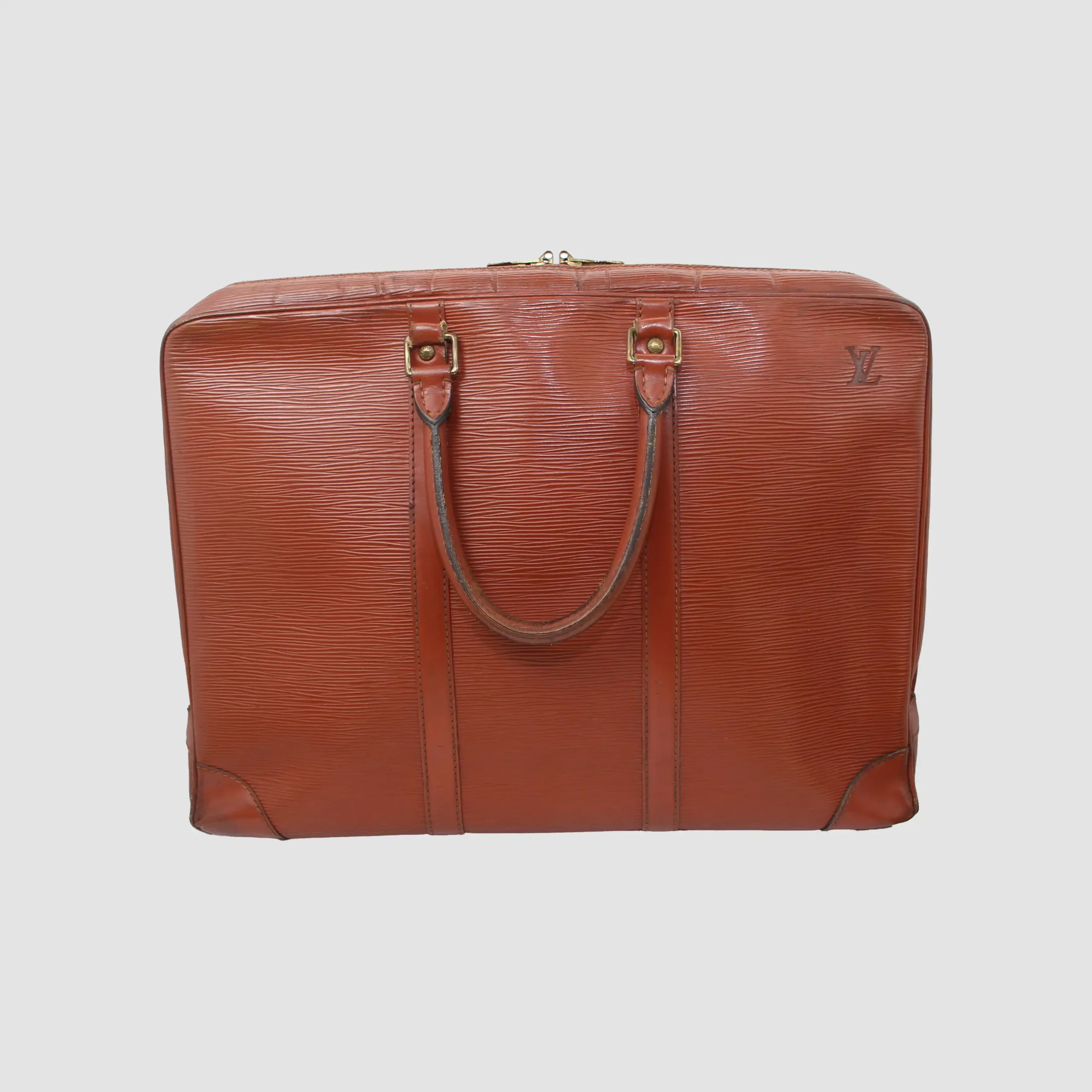 Louis Vuitton Brown 1997 Porte Documents Voyage Briefcase