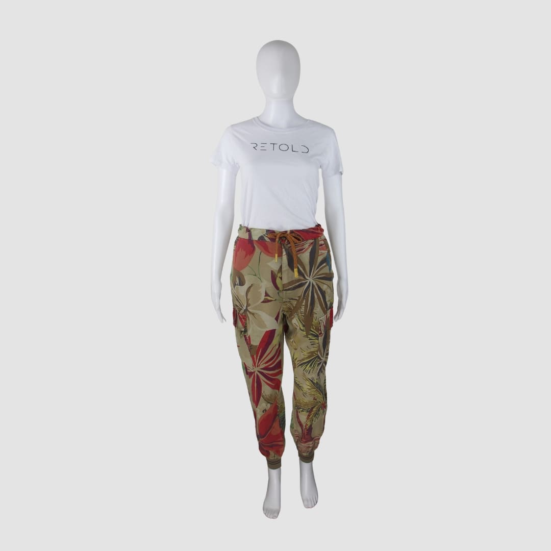 Desigual Multicolor Floral Print Trousers