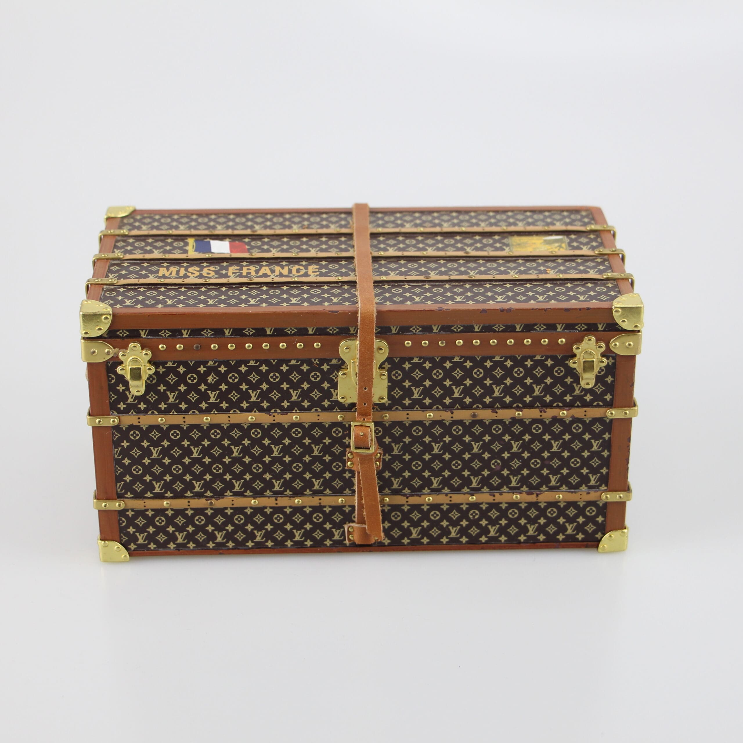 Louis Vuitton Brown Miss France Trunk Paperweight