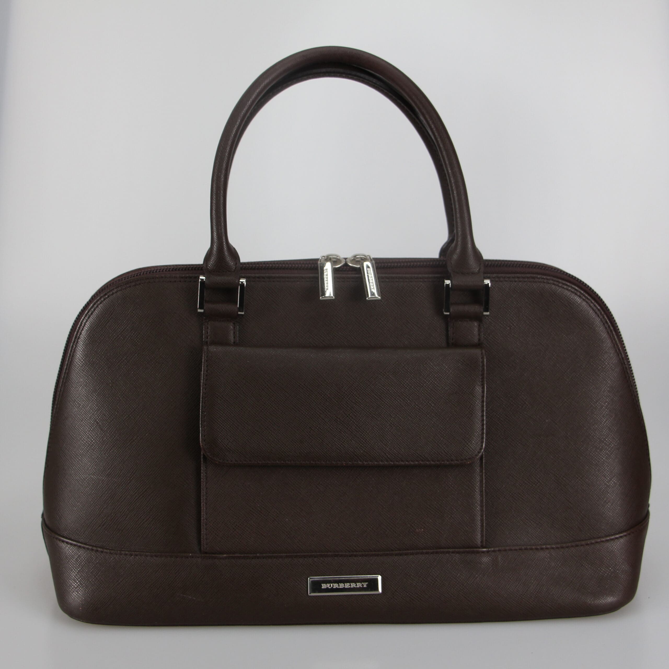 Burberry Check Tote Bag Brown