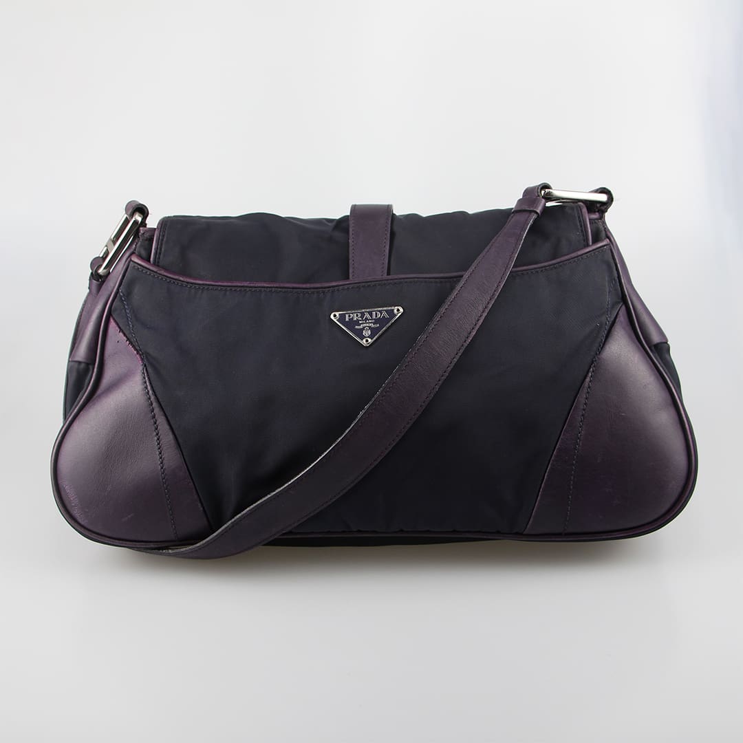 Prada Purple Tessuto Easy Shoulder Bag