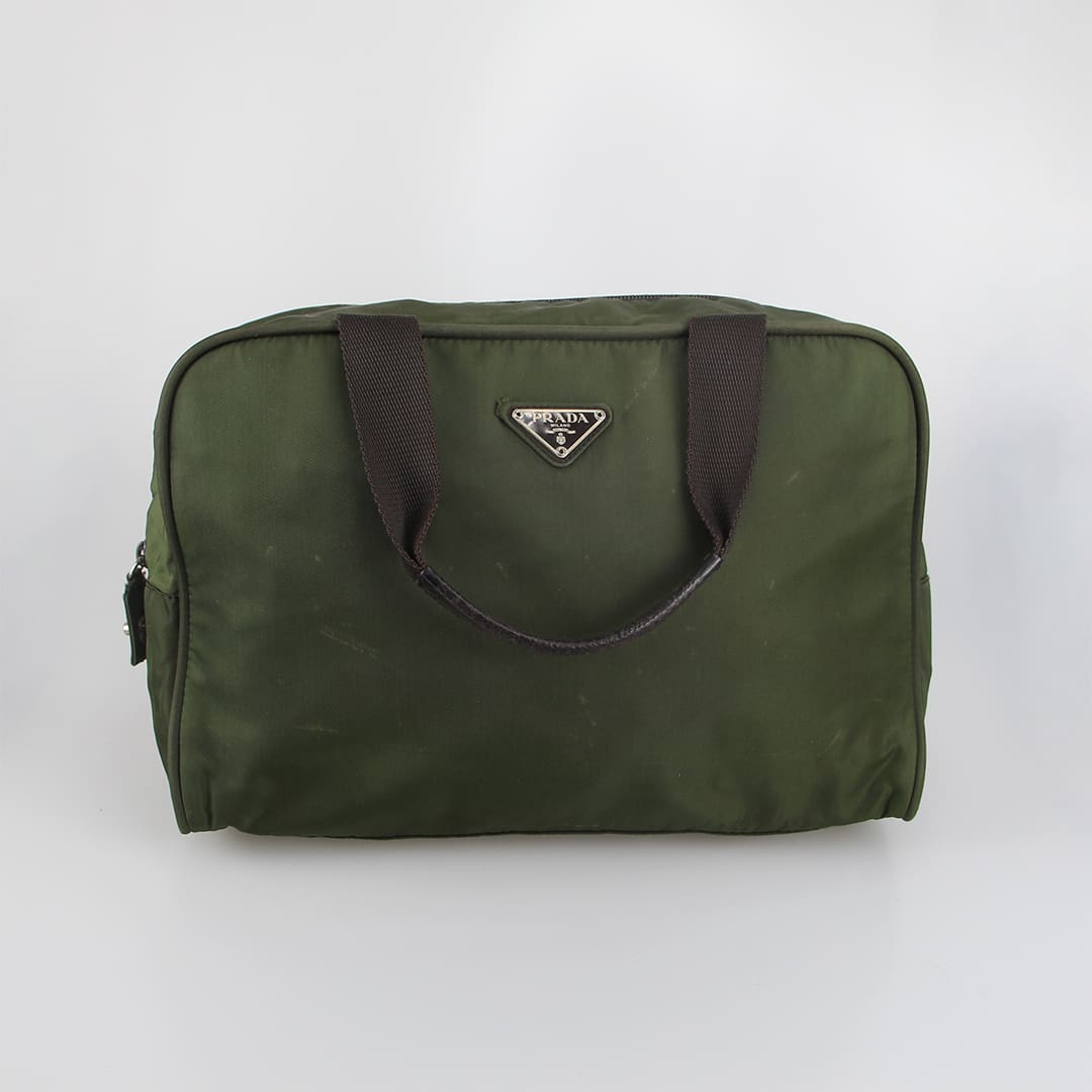 Prada Green Nylon Tessuto Handbag