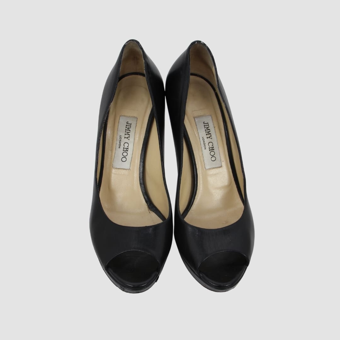 Jimmy Choo Black Suede Dahlia Platform Pumps